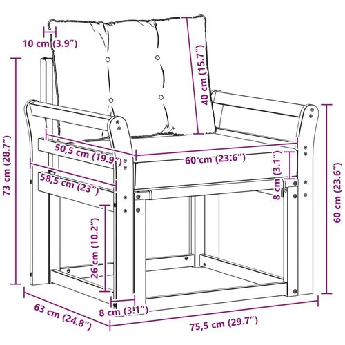  Set vanjskih sofa Čvrsto drvo akacije i Textilene Slike