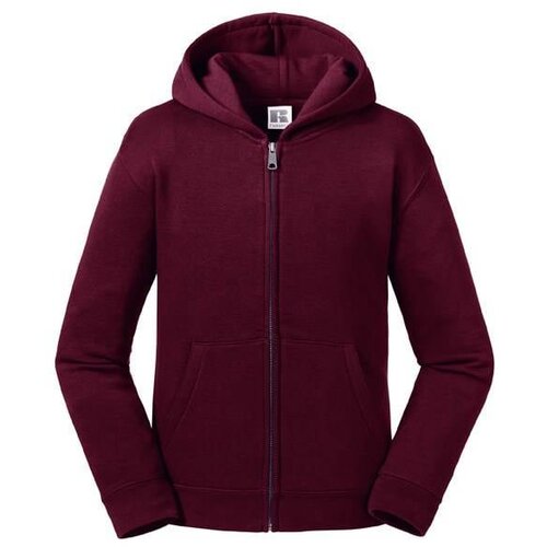 RUSSELL Burgundy children's sweatshirt with hood and zipper Authentic Cene