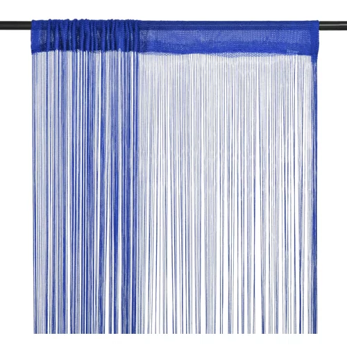 vidaXL Zavese iz nitk 2 kosa 100x250 cm modre barve
