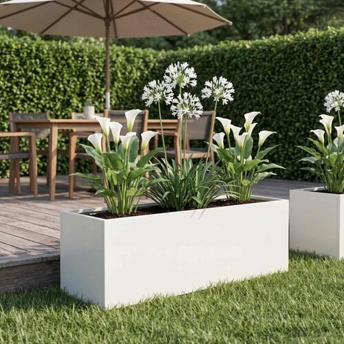  Vrtna saksija Bijela 60 x 20 x 20 cm Čelična vrata - Bijela 60 x 20 x 20 cm 1 Cijene
