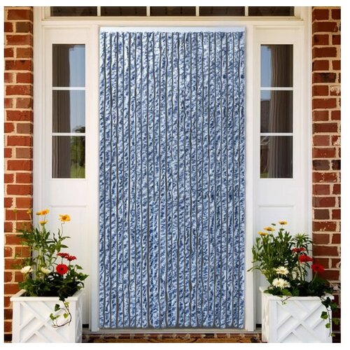  Zastor protiv insekata plavo-bijelo-srebrni 100 x 220 cm šenil Cene