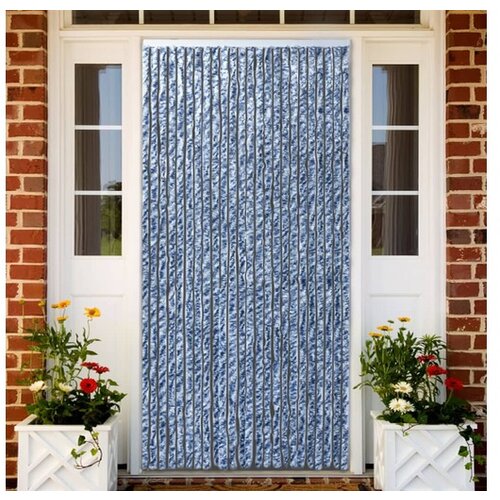  Zavesa proti mrčesu iz šenilje 100x220 cm modra, bela, srebrna Cene