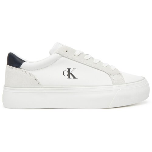 Calvin Klein Jeans Tenis superge Vulc Flatform Mg Nylon Mix YW0YW01896 Bela Cene