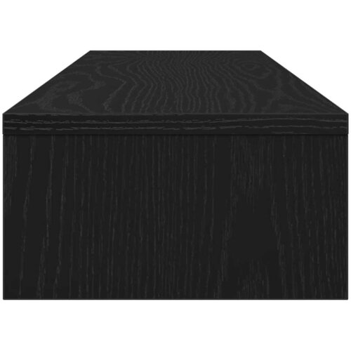  Stalak za monitor Crni hrast 100x24x13 cm Konstruirano drvo Slike