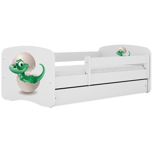 HAPPYKIDS Dječji krevet Dreamy mali dinosaurus 180x80 bez madraca s ladicom Bijela Cene