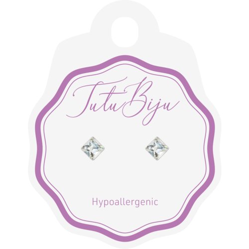 Tutu Biju naušnice SQUARE 6.0 MM CRYSTAL TSQ60C001 Cijene