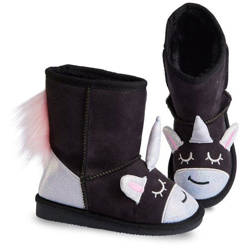 Denokids Black Unicorn Girls' Boots Slike