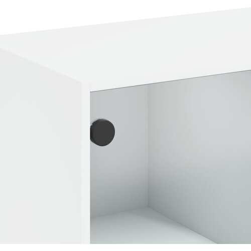 Visoka komoda s vratima bijela 68x37x142 cm konstruirano drvo Slike