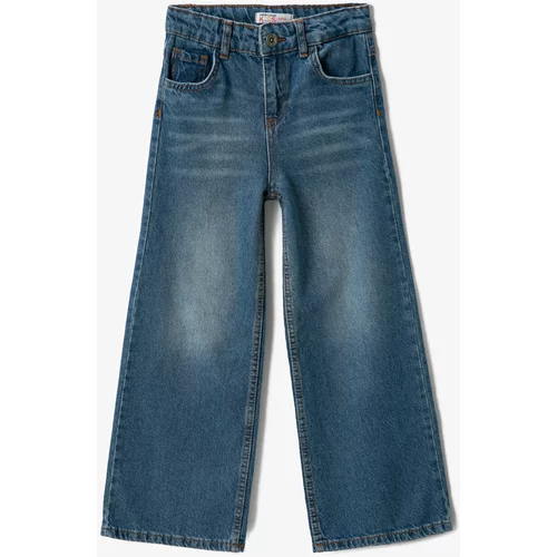 Koton Girl's Dark Indigo Jeans