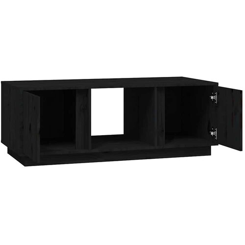  Stolić za kavu crni 110 x 50 x 40 cm od masivne borovine Slike