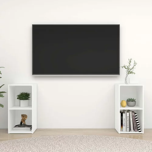 vidaXL TV omarice 2 kosa bele 72x35x36,5 cm iverna plošča