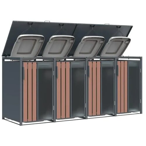 WESTMANN Status 4 | Metalno spremi&scaron;te za 4 kante za smeće | 4 x 240 L | Antracit - BRANDED IN GERMANY Cijene