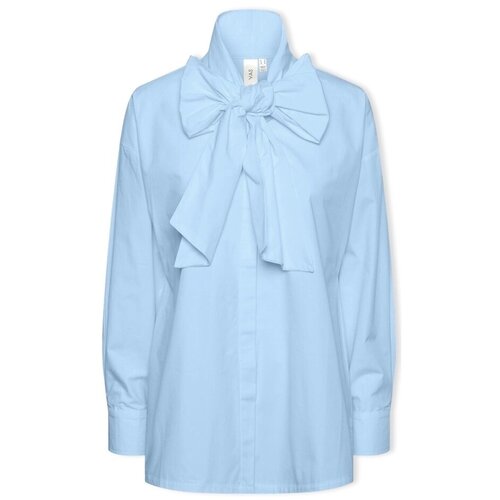 Y.a.s Topi &amp;amp; Bluze YAS Sigga Shirt L/S - Clear Sky Modra Slike