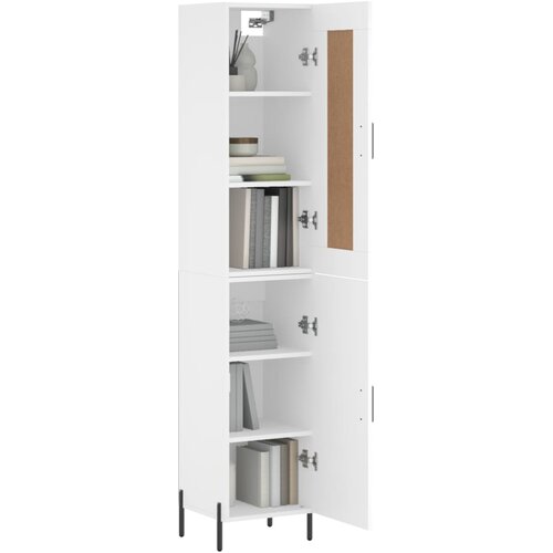  Visoka komoda bijeli 34,5x34x180 cm od konstruiranog drva Slike