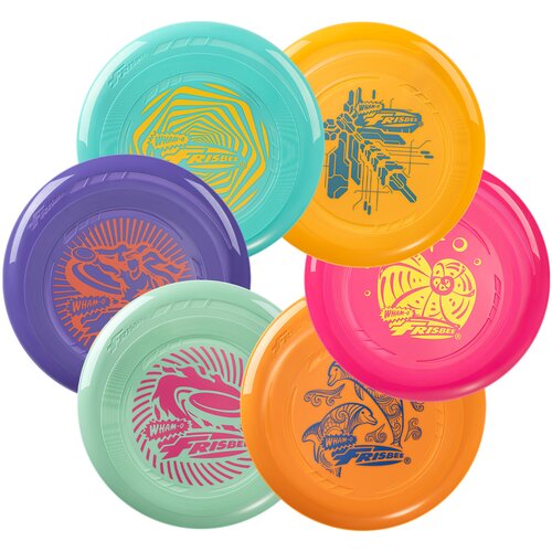 WHAM - O Frisbee Komplet 6 Letečih Diskov za Otroke 5+, 22.86cm - 70 g, (22088651) Slike
