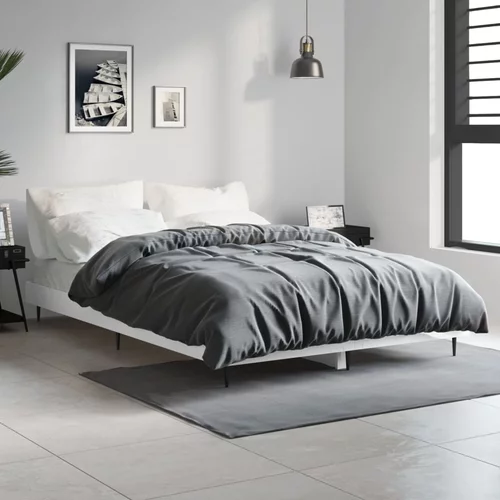 vidaXL Okvir za krevet visoki sjaj bijeli 120x190 cm konstruirano drvo