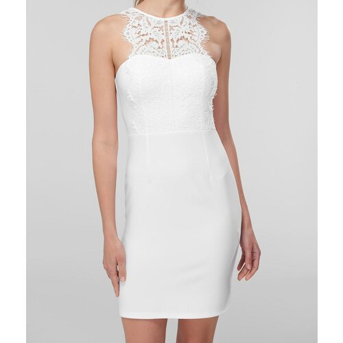 Trendyol white top ruched dress Cene
