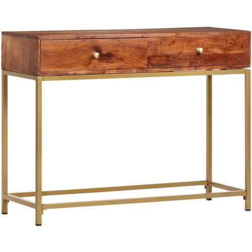 VidaXL Konzolni stol od masivnog bagremovog drva 100 x 35 x 76 cm Slike