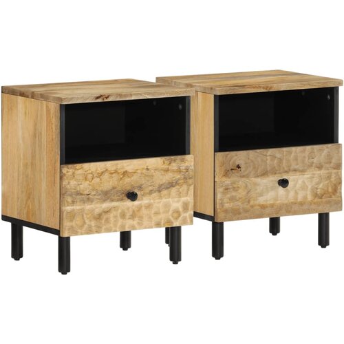 vidaXL Noćni ormarići 2 kom 40 x 33 x 46 cm od masivnog drva manga Cijene