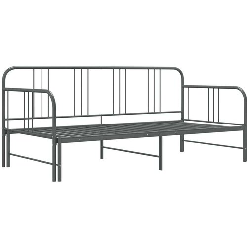 VidaXL okvir za krevet na razvlačenje sivi metalni 90 x 200 cm Slike
