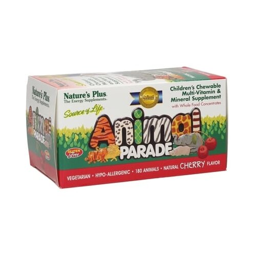 Nature's Plus Animal Parade Multivitamin, 180 žvečljivih tablet - Češnja, 180 pastil Cene