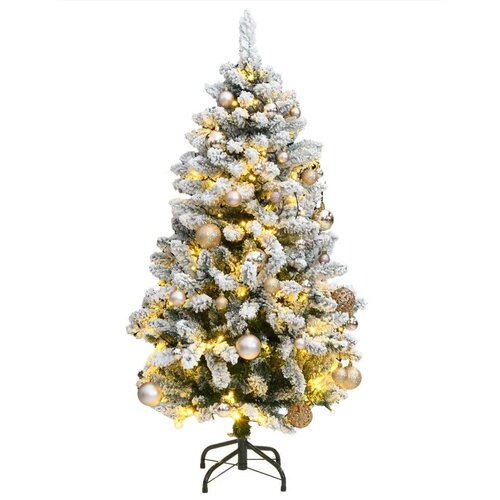  Umjetno božićno drvce 150 LED sa šarkama i kuglicama 120 cm Cene