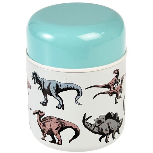 Rex London Modro-kremno bela otroška termovka za hrano 280 ml Prehistoric Land – Cene
