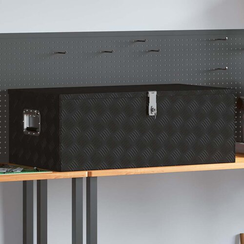  Kutija za pohranu crna 100 x 55 x 37 cm aluminijska Cijene