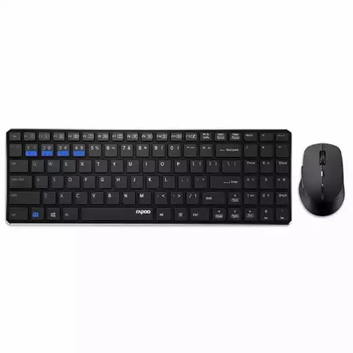 Rapoo 9300M slim crna bežična tastatura + miš Slike