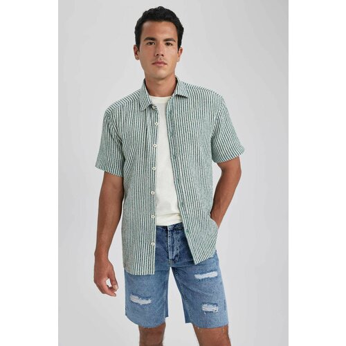 Defacto Regular Fit Cotton Striped Short Sleeve Shirt Slike