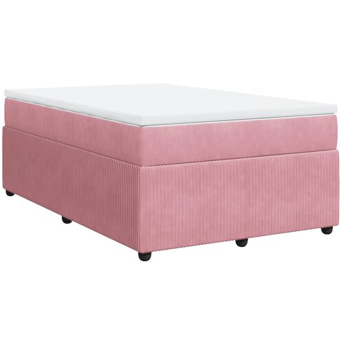 VidaXL Box spring postelja z vzmetnico roza 120x200 cm žamet, (21304632) Slike