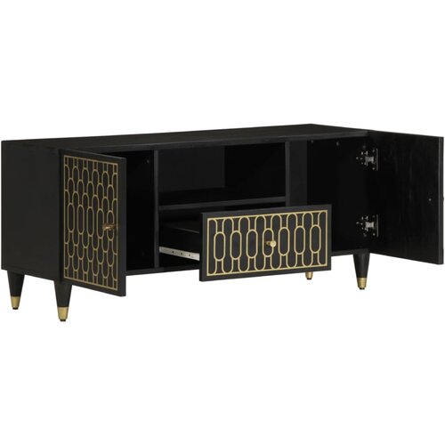 Maison Chic TV omarica - TV stojalo - Televizijska omarica 105x33x46 cm trden mangov les, (21701128) Slike