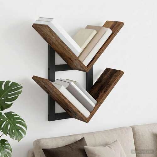  Floating polica za zid Staro drvo 43 x 15 x 47 cm - Staro drvo 1 Cijene
