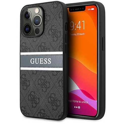  Maska za telefon Guess Stripe za iPhone 13 Pro Max 6.7 siva (GUHCP13X4GDGR) Cene