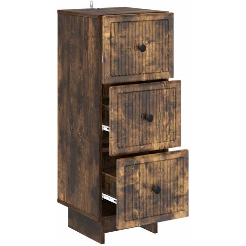  Ormar s ladicama Dimljeni hrast 33 x 34,5 x 90 cm Slike
