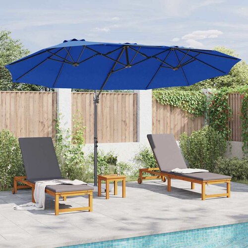  Suncobran Azurnoplava 372 x 198 x 243 cm Poliester i aluminij Slike