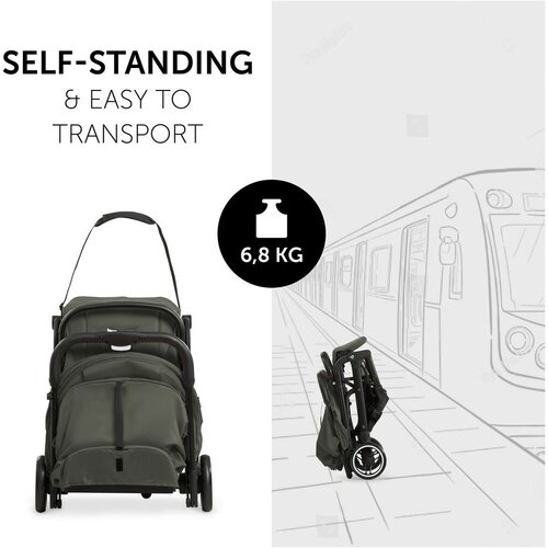 Hauck kolica Travel N Care - Dark Olive Slike