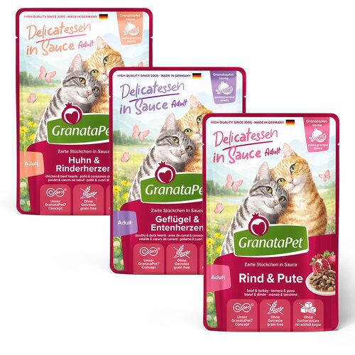Granatapet Delicatessen u umaku 12 x 100 g - Mje&scaron;avina peradi (3 varijante) Cijene