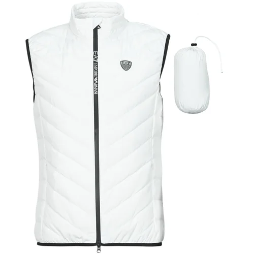 Ea7 Emporio Armani PREMIUM SHIELD DOWN WAISTCOAT Bijela