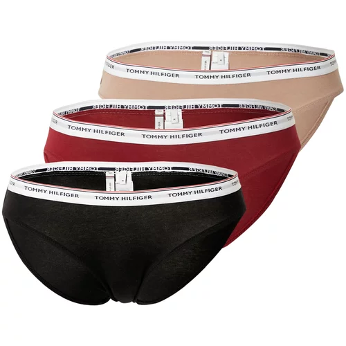 Tommy Hilfiger Underwear Slip toplo smeđa / tamno crvena / crna / bijela