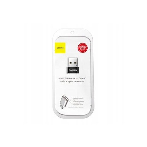 Baseus CAAOTG-01 cable gender changer Black Slike