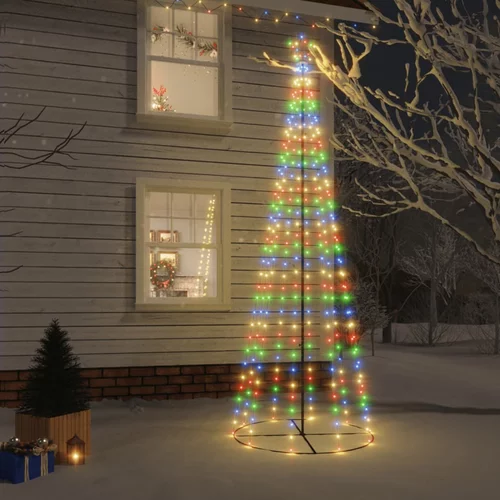  Stožasto božićno drvce šareno 310 LED žarulja 100 x 300 cm
