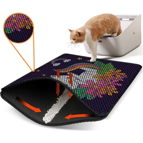 WALLXPERT Nrszn0052 multicolor cat litter mat Cene