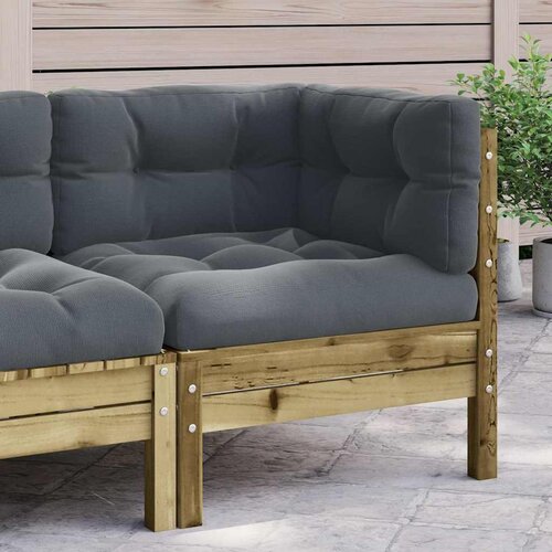  Kutna vrtna sofa s jastucima od impregnirane borovine Cene
