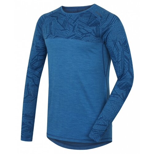 Husky merino thermal underwear t-shirt long men's dark. blue Cene
