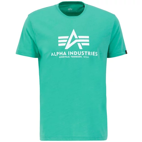 Alpha Industries Majica zelena / bela
