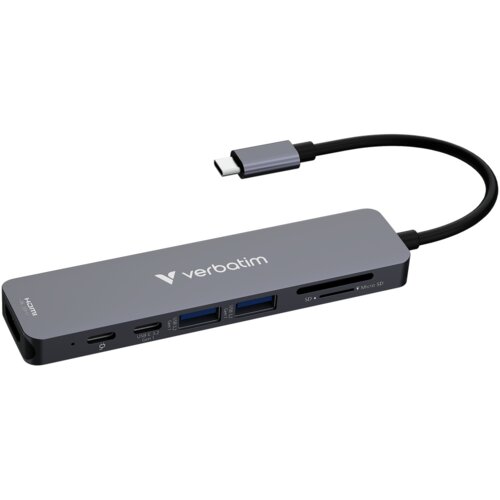 Hub Verbatim USB-C multiport, HDMI, USB-C PD, USB-A, USB-A 3.2 Gen1, Essentials Slike