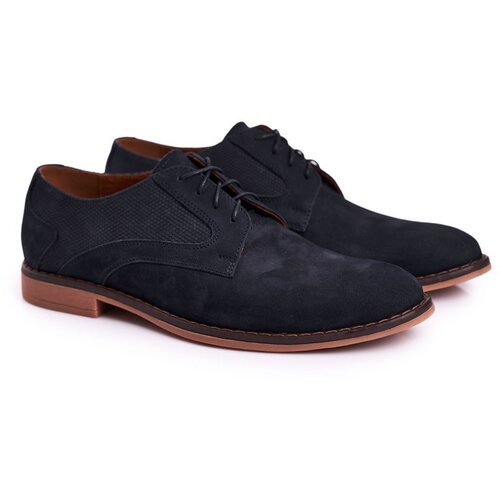 Kesi Men&amp;#039;s leather moccasins Nubuk BEDNAREK dark blue Slike