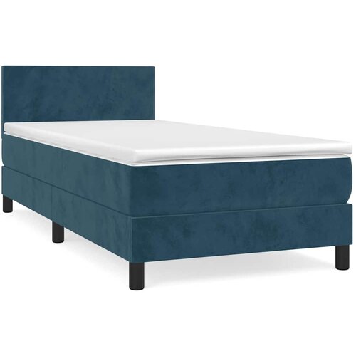 Box spring krevet s madracem tamnoplavi 100x200 cm bar&amp;scaron;unasti Slike