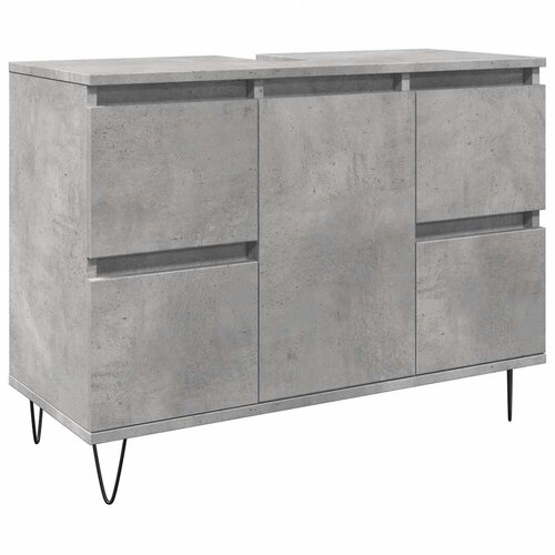 Maison Chic Kopalniška omarica - Kopalniški kabinet betonsko siva 80x33x60 cm inženirski les, (21795022) Cene